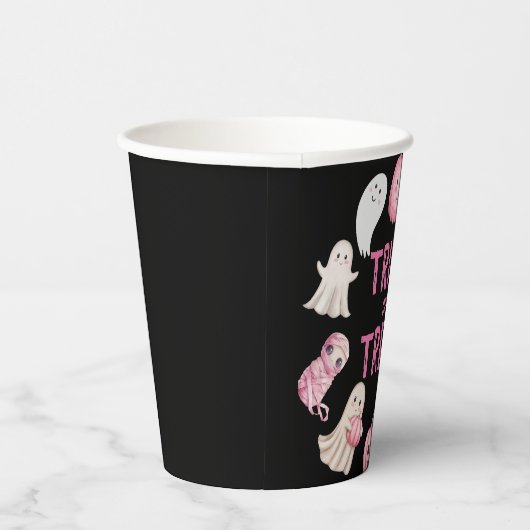 Trick Or Three Halloween Ghost 3rd Birthday Party Pappbecher (Rechts)