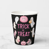 Trick Or Three Halloween Ghost 3rd Birthday Party Pappbecher (Vorderseite)