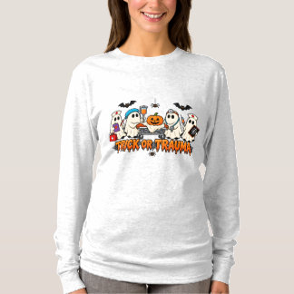 Trick or Trauma Halloween Langarm T-Shirt