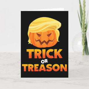 Trick Or Treason Halloween Anti-Trump-Kostüm Karte