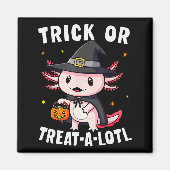 Trick Or Treat A Lotl Axolotl Halloween Costume Wi Magnet (Vorne)