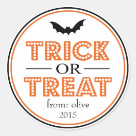 Trick or Treat Bat Gevor Sticker (schwarz / orange