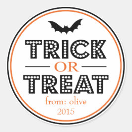 Trick or Treat Bat Gevor Sticker (schwarz / orange