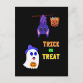 Trick or Treat Bats Candy 31 UK Oktober Halloween Postkarte (Vorderseite)