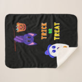 Trick or Treat Bats Candy 31 UK Oktober Halloween Sherpadecke (Vorderseite (Horizontal))