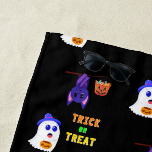 Trick or Treat Bats Candy 31 UK Oktober Halloween Strandtuch
