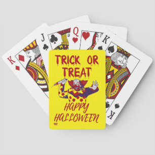 "TRICK OR TREAT BEÄNGSTIGEND CLOWN"-halloween lust Spielkarten
