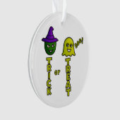"Trick or Treat Boo!" Funny Halloween Ornament (Vorderseite)