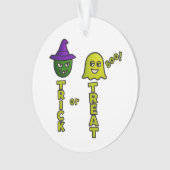 "Trick or Treat Boo!" Funny Halloween Ornament (Vorderseite)