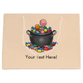 Trick or Treat Candy Cauldron Große Geschenktüte (Vorderseite)