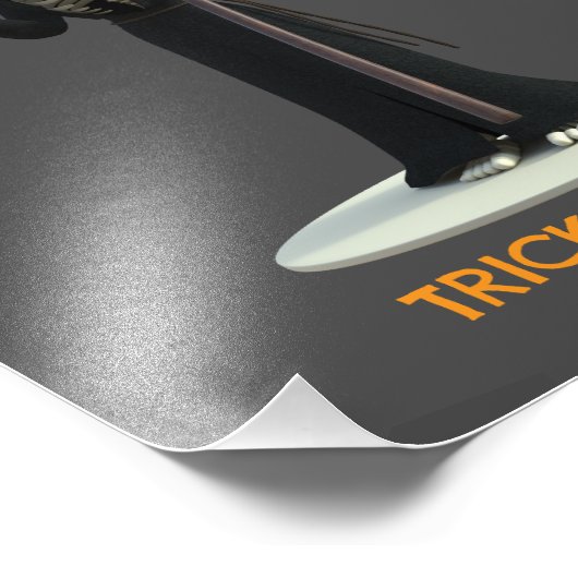 Trick or Treat. Cartoon Grim Reaper Fotodruck (Ecke)