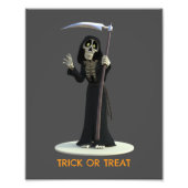 Trick or Treat. Cartoon Grim Reaper Fotodruck (Vorne)