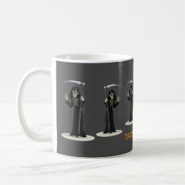 Trick or Treat. Cartoon Grim Reaper Kaffeetasse
