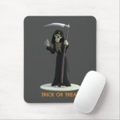 Trick or Treat. Cartoon Grim Reaper Mousepad (Mit Mouse)