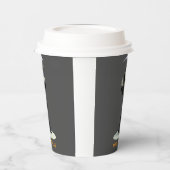 Trick or Treat. Cartoon Grim Reaper Pappbecher (Links)