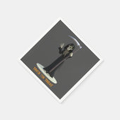 Trick or Treat. Cartoon Grim Reaper Serviette (Ecke)