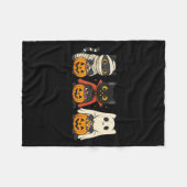 Trick Or Treat Cat Squad Halloween Costume Black C Fleecedecke (Vorderseite (Horizontal))