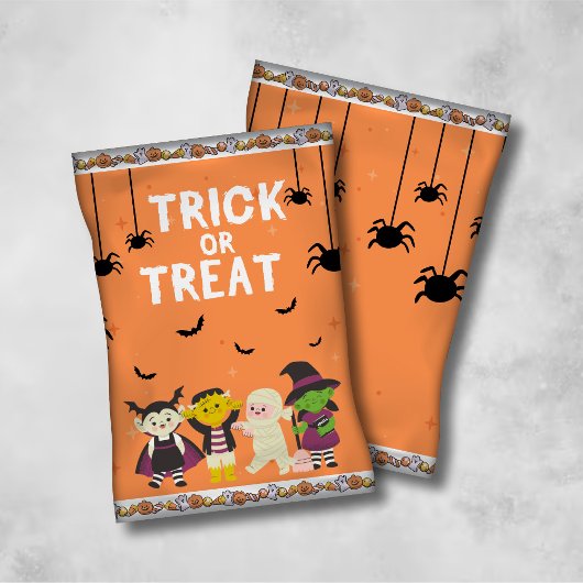 Trick or Treat Chip-Tüten-Einwickler / Süßigkeiten Flyer