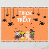 Trick or Treat Chip-Tüten-Einwickler / Süßigkeiten Flyer (Vorne)