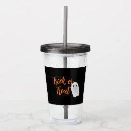 Trick or Treat Ghost Halloween Acryltrinkbecher