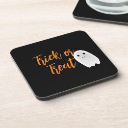 Trick or Treat Ghost Halloween Getränkeuntersetzer