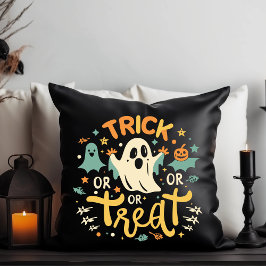 Trick or Treat Ghost Halloween Kissen