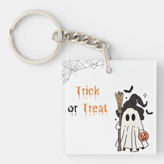 Trick or Treat Ghost Keychain Schlüsselanhänger (Vorderseite)