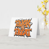 Trick Or Treat Graffiti Karte (Gelbe Blume)