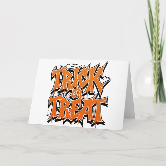 Trick Or Treat Graffiti Karte (Vorderseite)