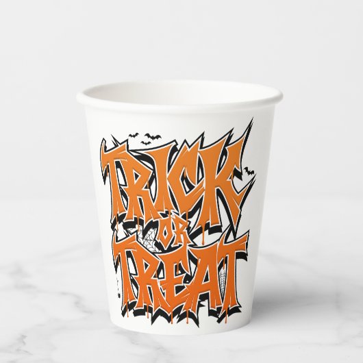 Trick Or Treat Graffiti Pappbecher (Vorderseite)