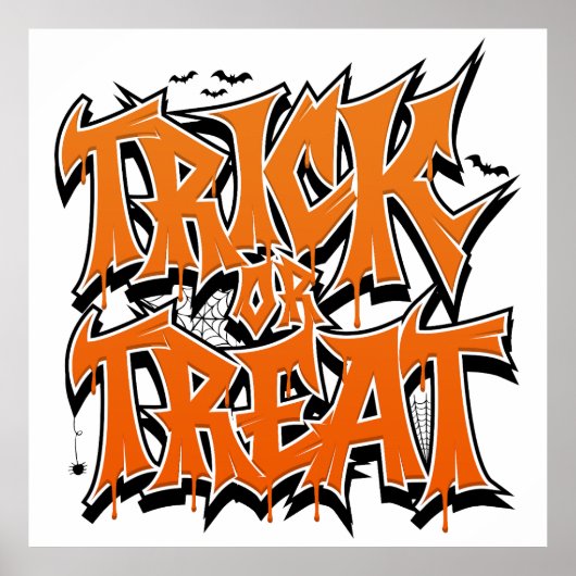 Trick Or Treat Graffiti Poster (Vorne)