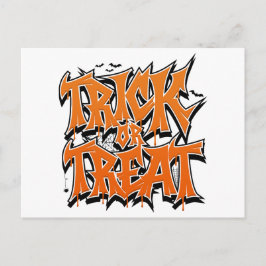 Trick Or Treat Graffiti Postkarte