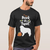 Trick or Treat Great Pyrenäen Hund Halloween Costu T-Shirt (Vorderseite)