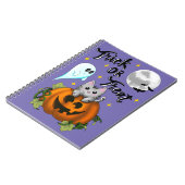 Trick or treat Halloween cat Notizblock (Linke Seite)