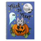 Trick or treat Halloween cat Notizblock (Vorderseite)