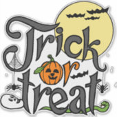 trick or treat  | Halloween design Aufkleber (Vorderseite)