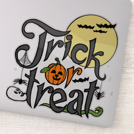 trick or treat  | Halloween design Aufkleber (Detail)