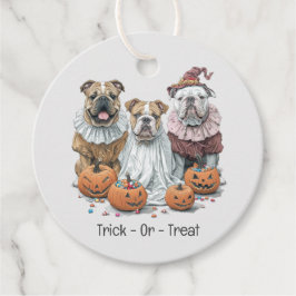 Trick or Treat Halloween English Bulldogs Pumpkin Geschenkanhänger