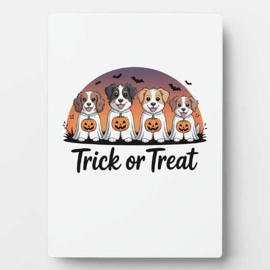 Trick or Treat Halloween Fotoplatte (Vorderseite)