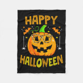 Trick Or Treat Halloween Funny Pumpkin Happy Hallo Fleecedecke (Vorderseite)