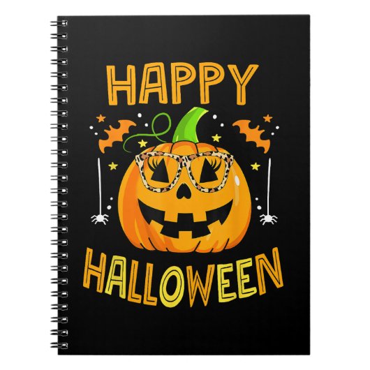 Trick or Treat Halloween Funny Pumpkin Happy Hallo Notizblock (Vorderseite)