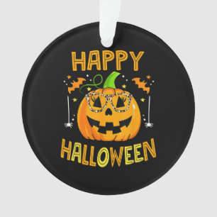 Trick or Treat Halloween Funny Pumpkin Happy Hallo Ornament