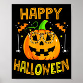 Trick Or Treat Halloween Funny Pumpkin Happy Hallo Poster (Vorne)