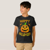 Trick Or Treat Halloween Funny Pumpkin Happy Hallo T-Shirt (Vorne ganz)