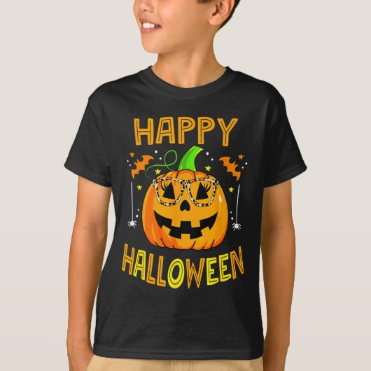 Trick Or Treat Halloween Funny Pumpkin Happy Hallo T-Shirt (Vorderseite)