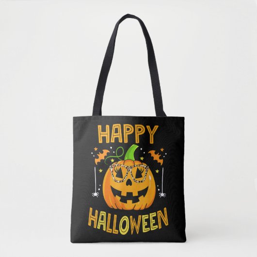 Trick or Treat Halloween Funny Pumpkin Happy Hallo Tasche (Vorderseite)