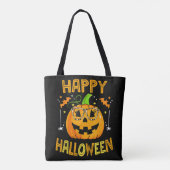 Trick or Treat Halloween Funny Pumpkin Happy Hallo Tasche (Rückseite)
