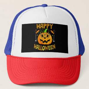 Trick or Treat Halloween Funny Pumpkin Happy Hallo Truckerkappe