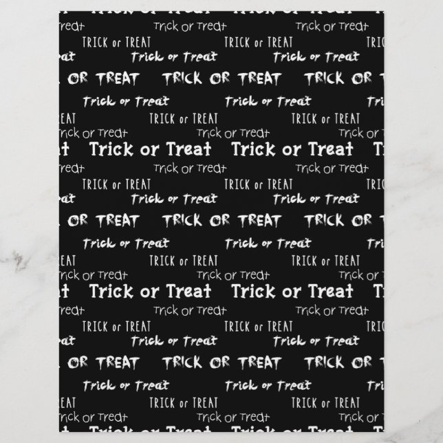 Trick or Treat Halloween Gemustertes Scrapbook (Vorderseite)