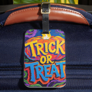 "Trick or Treat" Halloween Gepäckmarke Gepäckanhänger